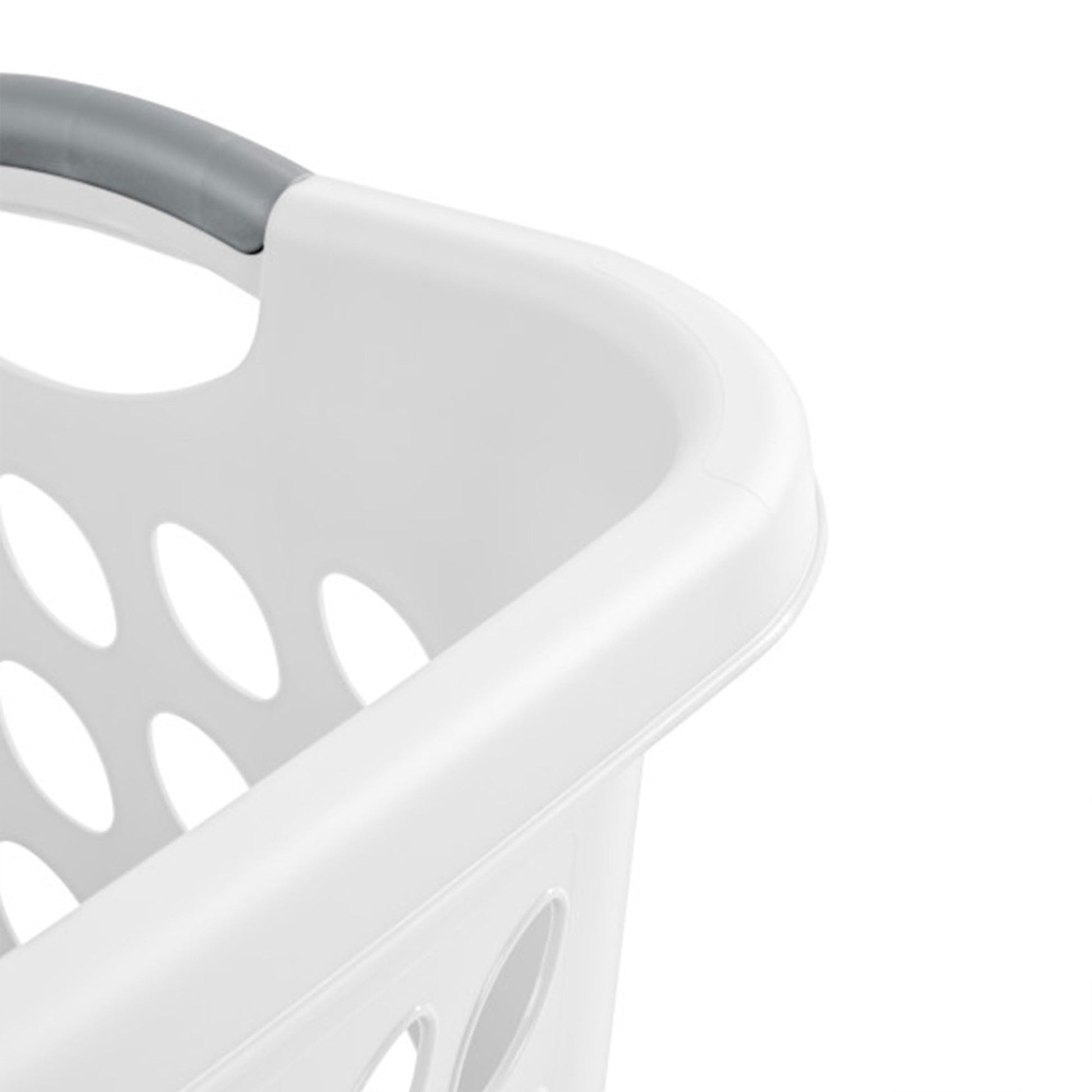 Sterilite 6-Pack Square Laundry Basket, Sturdy Plastic Clothes Hamper, 1.5 Bushel, White