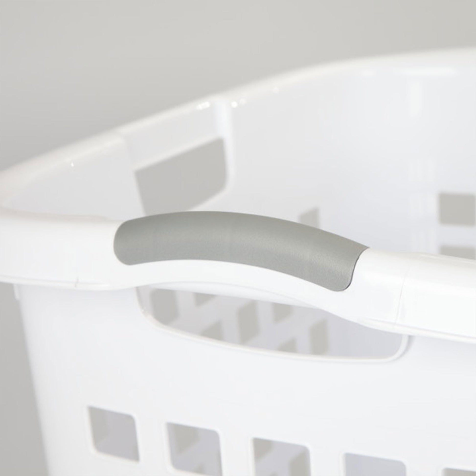 Sterilite Ultra Easy Carry Laundry Hamper, Comfort Handles to Easily Carry Clothes Between the Bedroom and Laundry Room, Plastic, White, 4-Pack