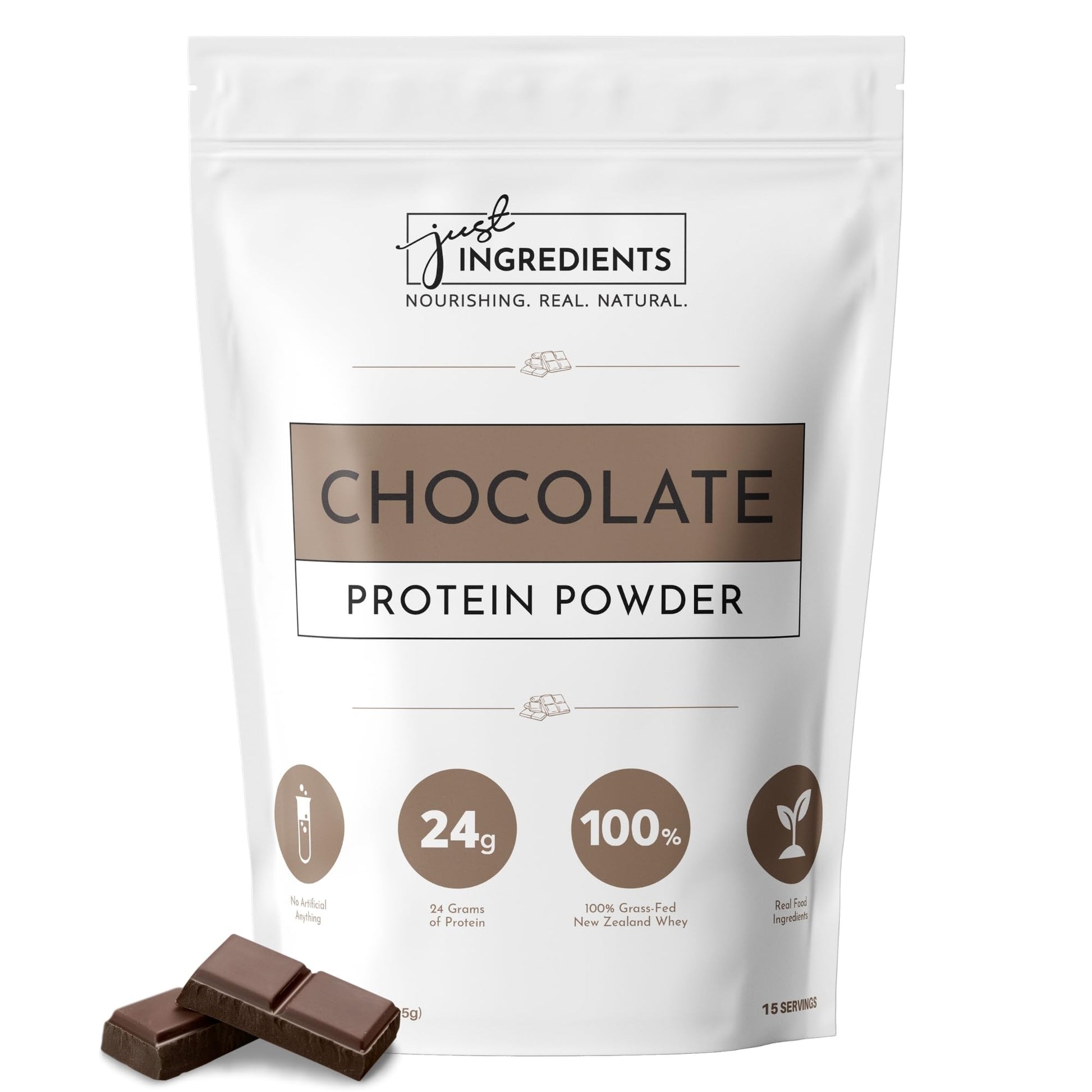 Protein Powder Made with 100% Grass Fed, Non Denatured Whey | Four Different Protein Sources from Organic Whole Food Ingredients | 15 Servings | 22g Protein