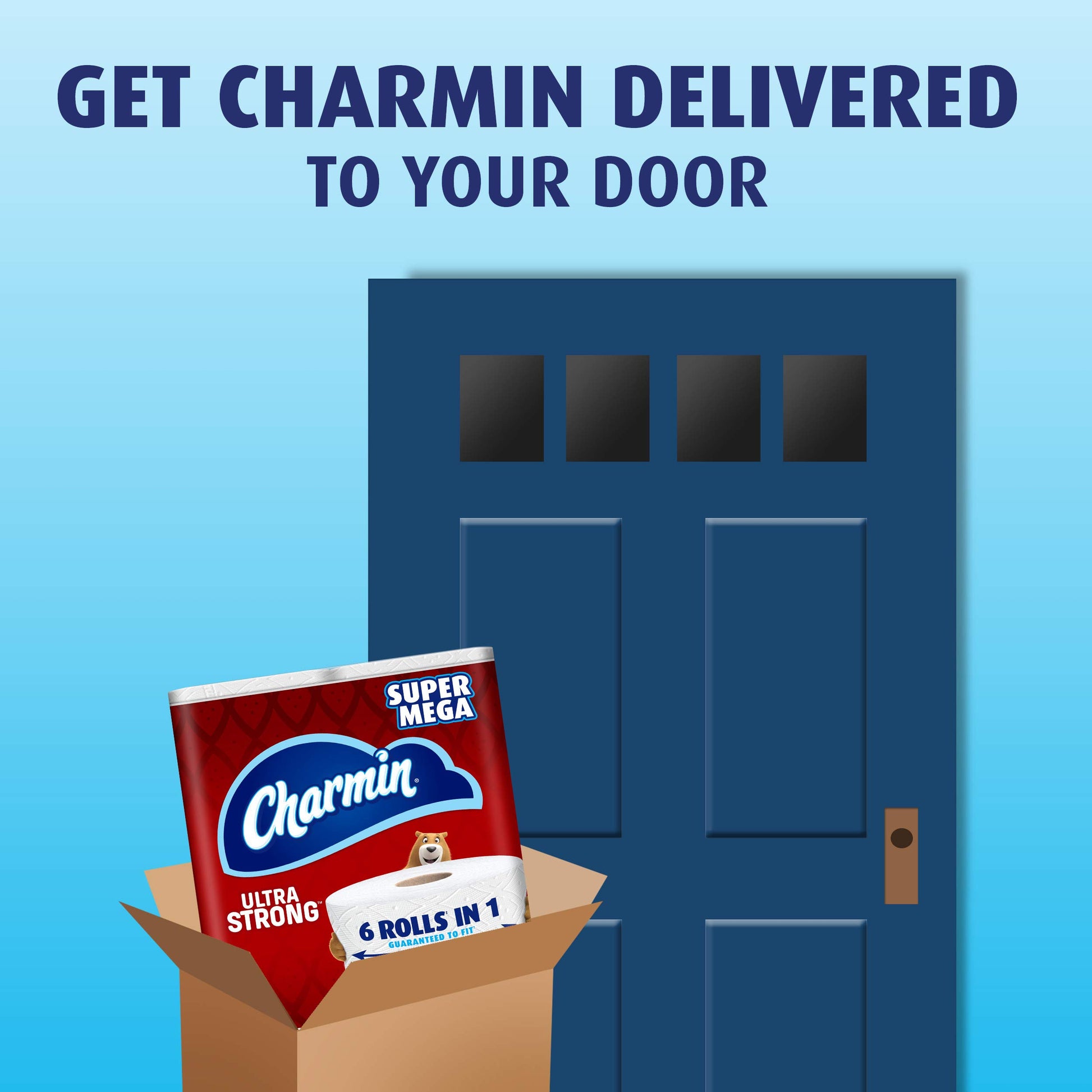 Charmin Ultra Strong Toilet Paper, 6 Super Mega Rolls = 36 Regular Rolls