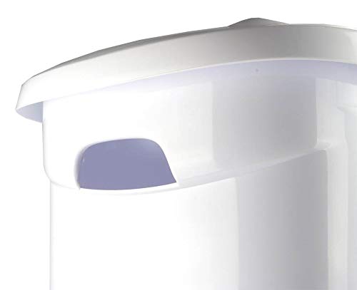 Sterilite 3-Pack Laundry Hamper with Lid and Wheels, Rolling Clothes Basket, Ultra, White